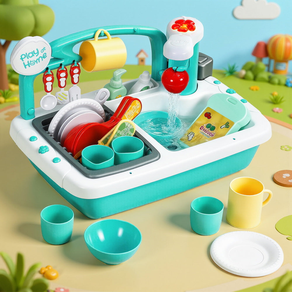 Kids Kitchen Pretend Sink Dishwasher Toy