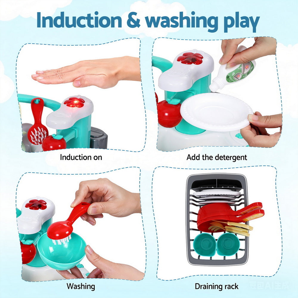 Kids Kitchen Pretend Sink Dishwasher Toy