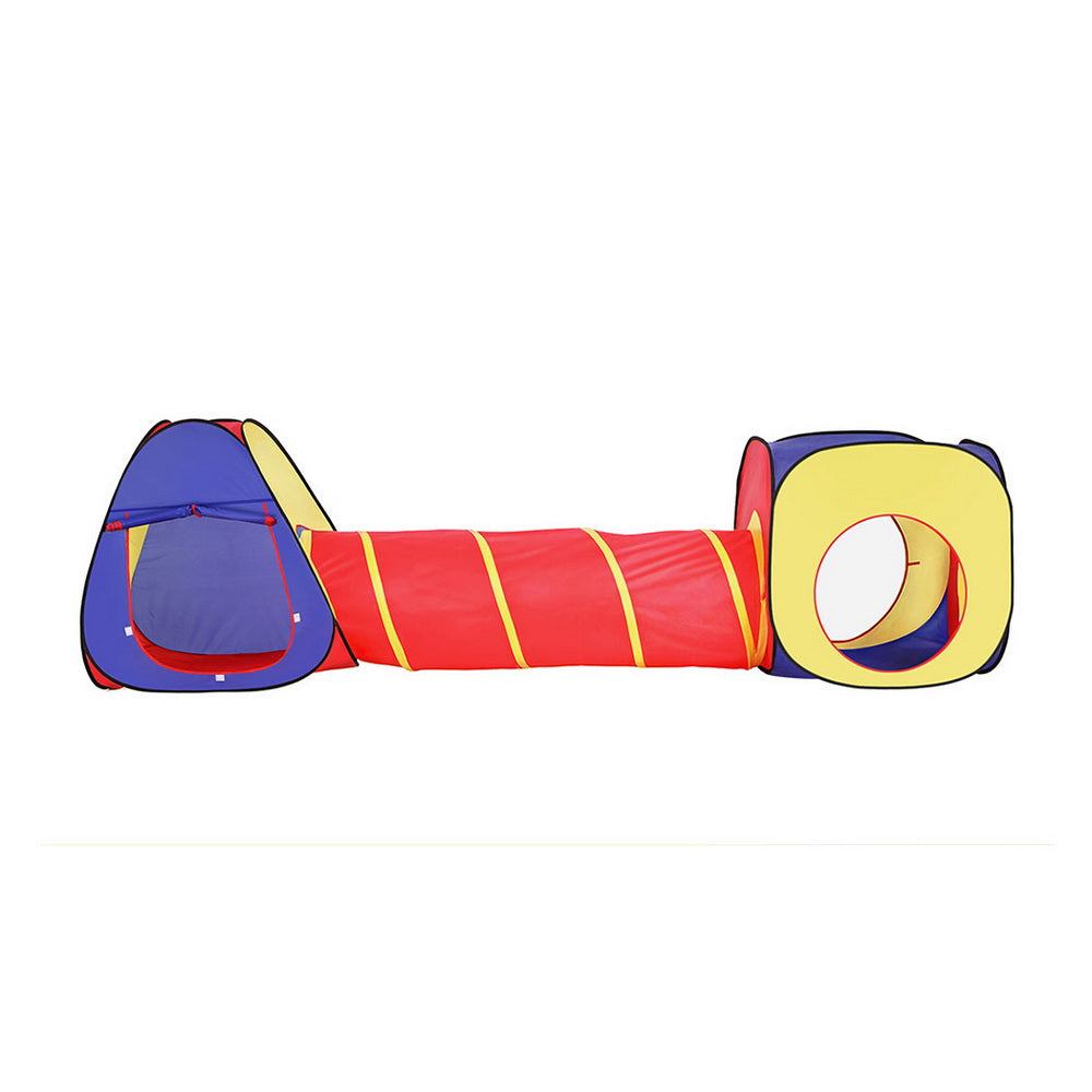 Kids Playhouse Tent Pop Up Teepee Castle with Crawl Tunnel