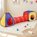 Kids Playhouse Tent Pop Up Teepee Castle with Crawl Tunnel