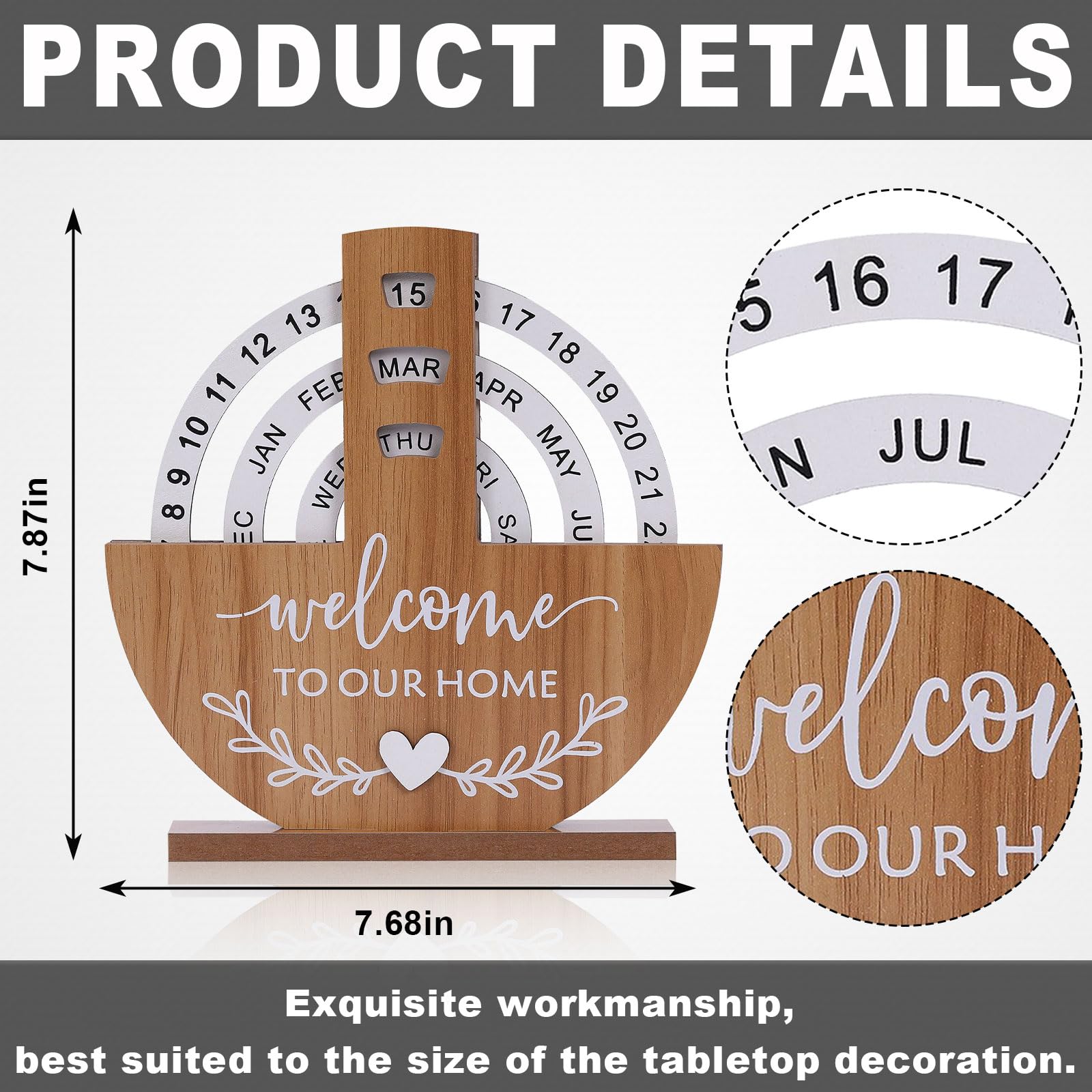 Wooden Calendar - Home Decor