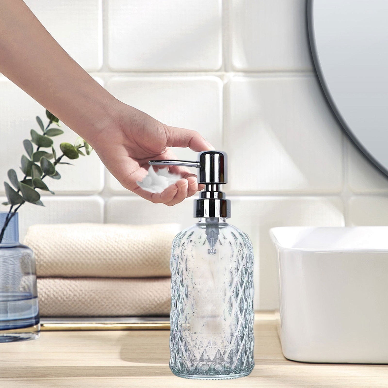 Glass Soap Dispenser 15 Oz
