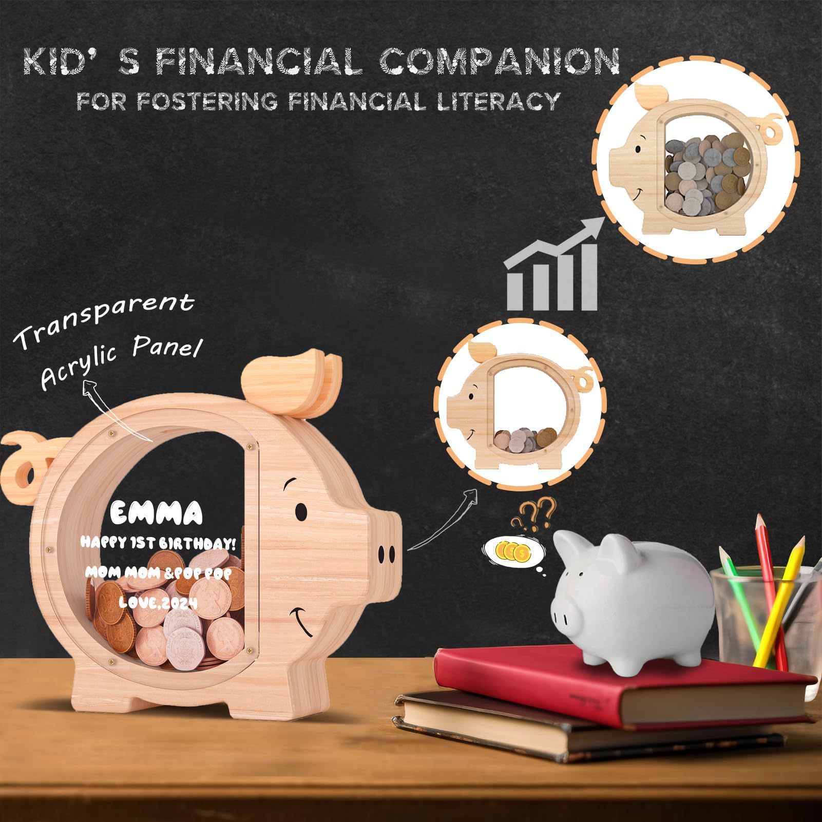 Wooden Piggy Bank