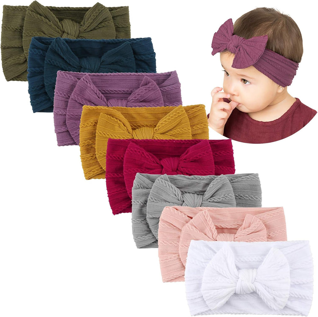 8PCS Baby Nylon Headbands