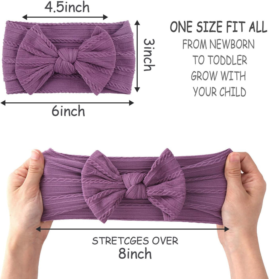 8PCS Baby Nylon Headbands
