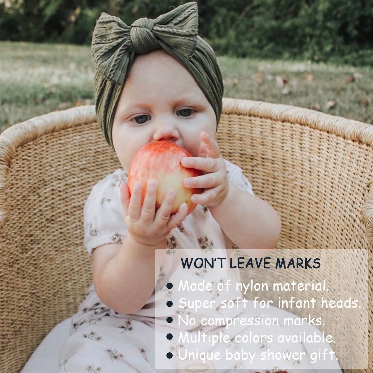 8PCS Baby Nylon Headbands