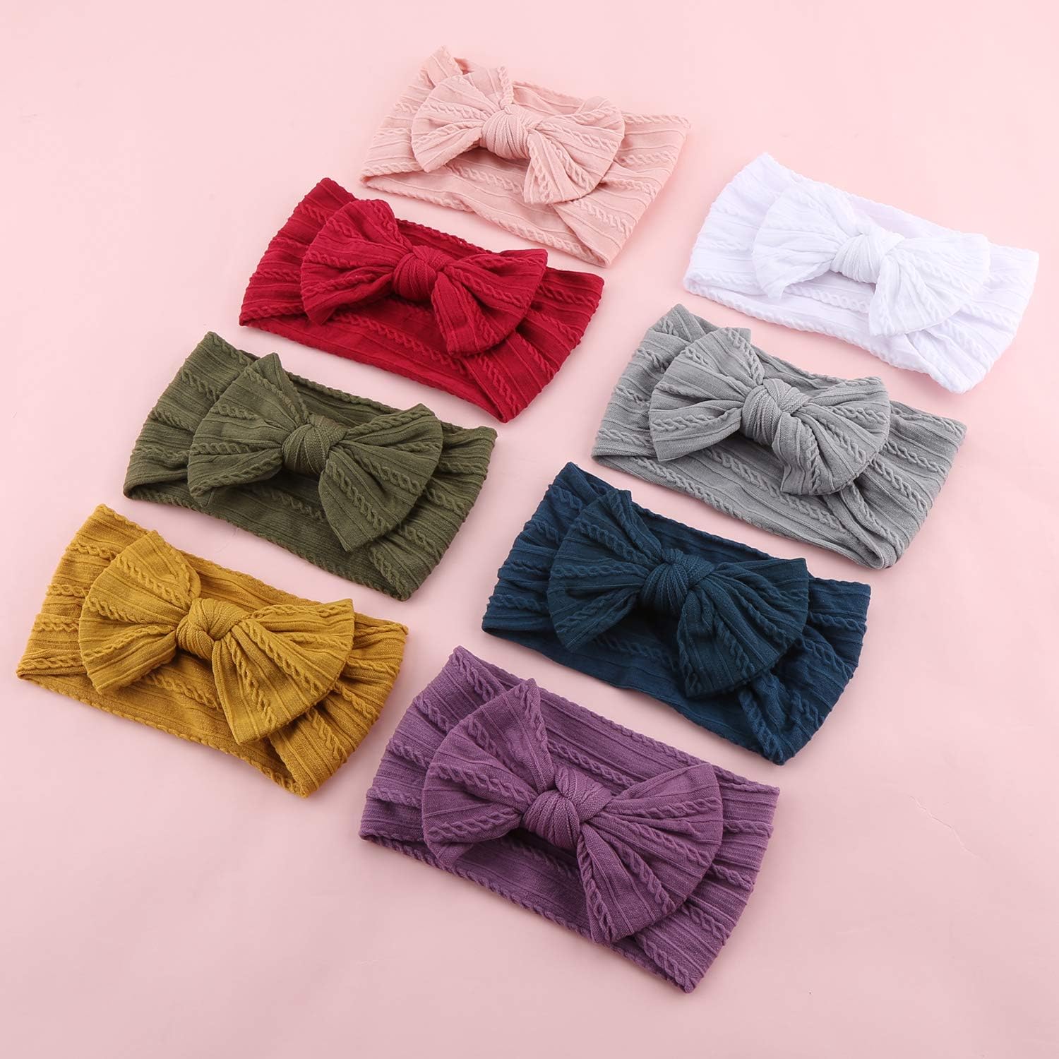 8PCS Baby Nylon Headbands