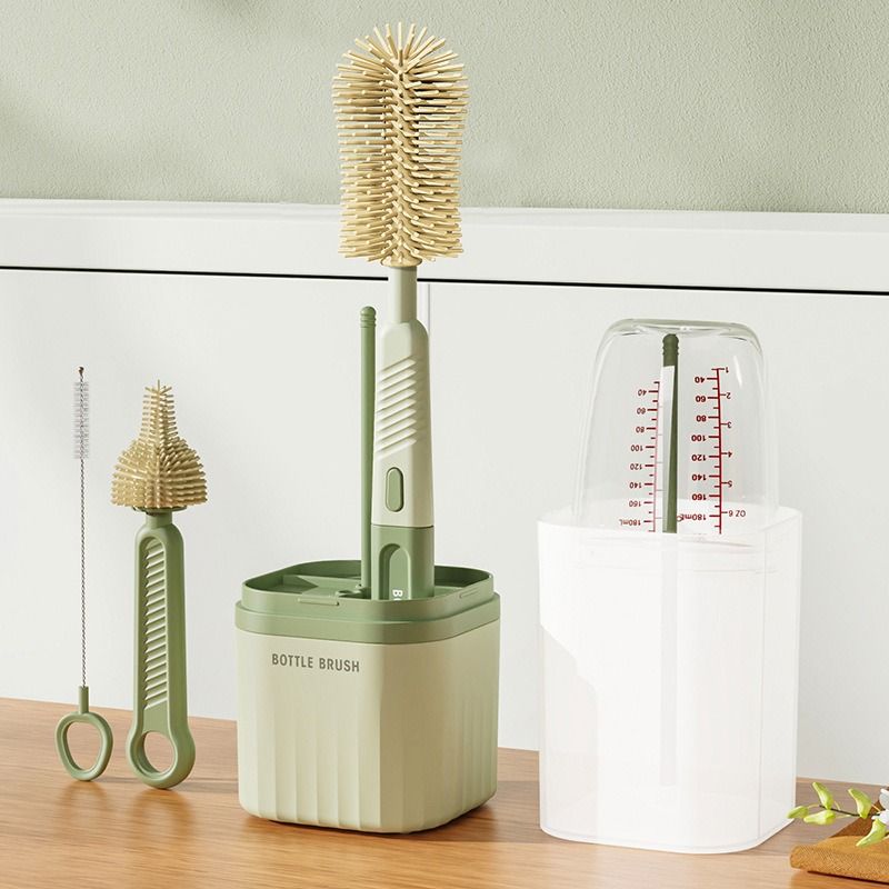 Baby Bottle Cleaning Brush Set - Orange