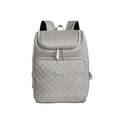 Grey Stylish Quilted Nappy Bag Backpack -