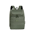 Green Stylish Quilted Diaper Bag Backpack